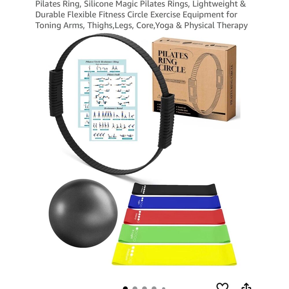 Pilates Ring, Ball, Bands Exercise Kit New in Box